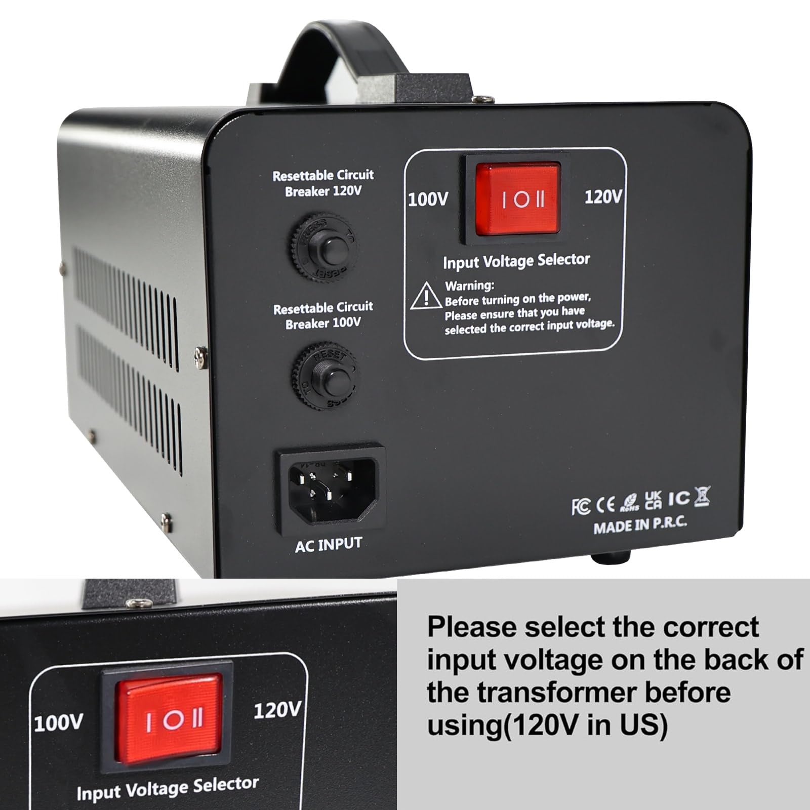 Amazon.co.jp: Yinleader 2000W 120Vから100Vまたは100Vから120Vへの
